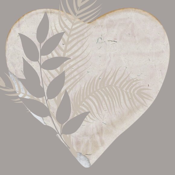 Heart of Nature - Minimalist Botanical Heart-Shaped Digital Art Print l - Picture 7 of 7